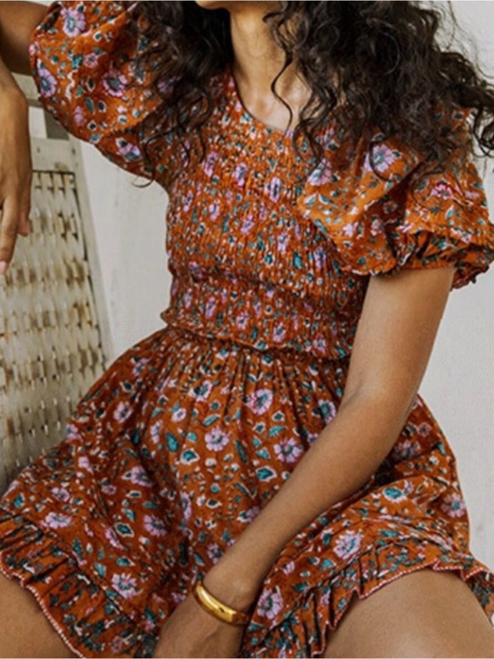 Cleobella Mina Mini Dress terracotta